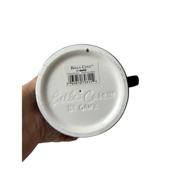 Bella Casa By Ganz Hand-Painted Ceramic Mug 6.5" Tall Multicolor - Picture 3 of 9